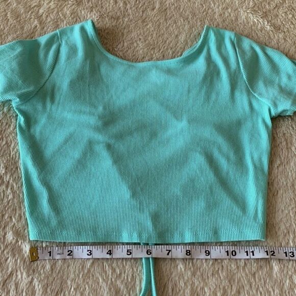 Wild fable light blue open back crop top - Picture 14 of 16